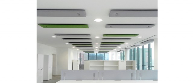 BAFFLE SOUND ABSORBING CEILING SYSTEM
